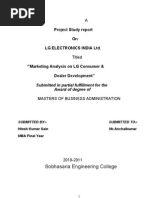 Project Study Report On LG Electronics India LTD.: Sobhasaria Engineering College