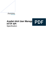 Aradial AAA User Management HTTP API