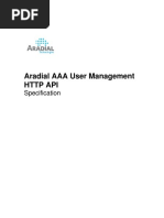 Aradial AAA User Management HTTP API