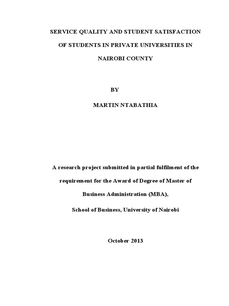 Ntabathia - Service Quality and Student Satisfaction | PDF | Regression ...
