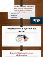 Importance and Impact of English in Our Careers