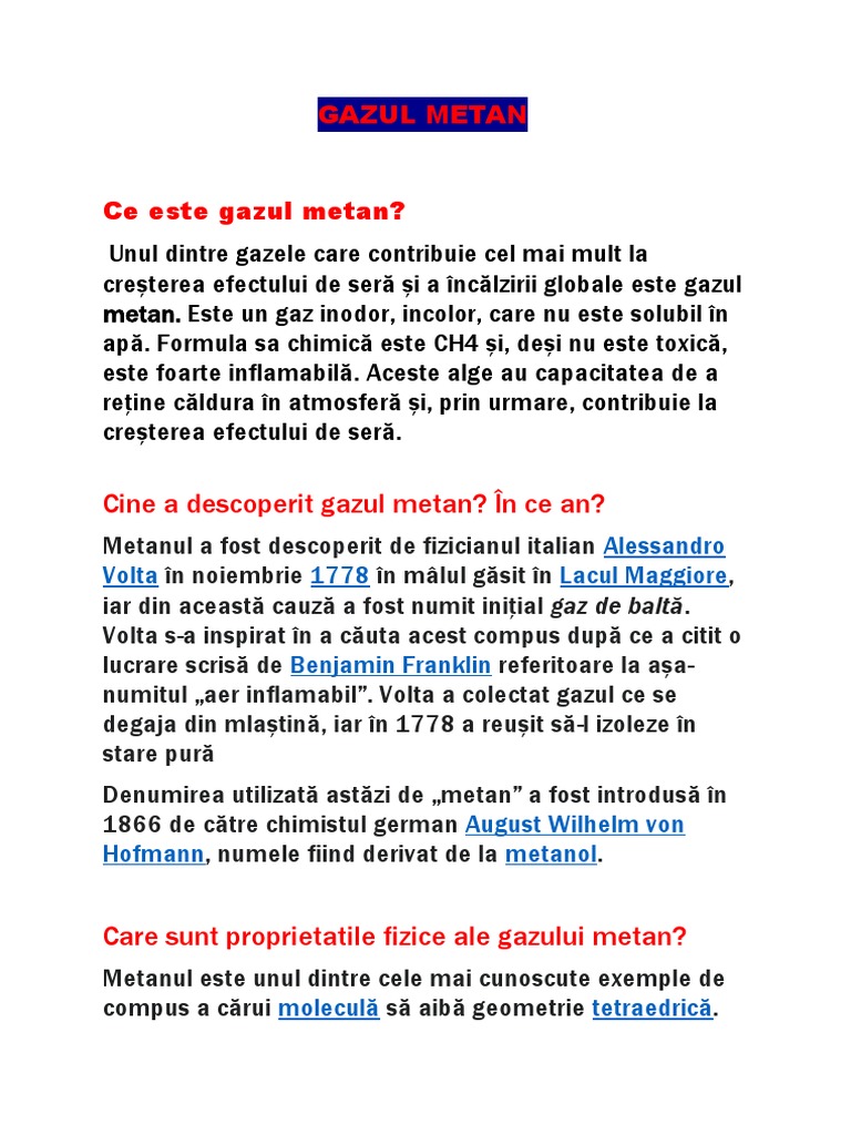 Gazul Metan | PDF