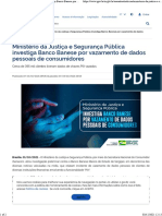 Ministério da Justiça e Segurança Pública investiga Banco Banese por vazamento de dados pessoais de consumidores — Português (Brasil)
