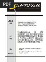 Elaboração de um Sistema de Informações Georreferenciadas para o Planejamento Urbano
