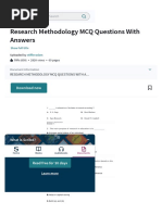 Research Methodology MCQ Questions With Answers