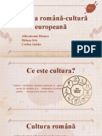 Cultura Română-Cultură Europeană