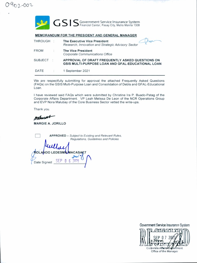 FAQ GSIS Multi Purpose Loan PDF