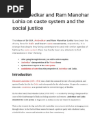 Ambedkar and Lohia On Social Justice