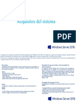 Requisitos Del Sistema en Windows Server 2016