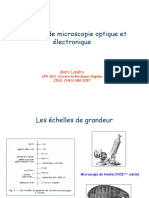 Eléments de Microscopie Optique Et Électronique. Marc Landry UFR SDV, Université Bordeaux Segalen IINS, CNRS UMR 5297