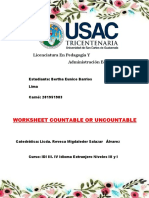 Worksheet Countable or uncountable.