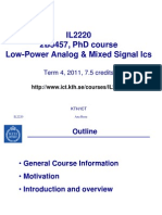 Low-Power Analog & Mixed Signal Ics Course Overview