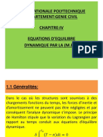 Chapitre IV - Équations D'équilibre Dynamique Par La M.E.F.