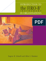 The FIRO-B: Introduction To in Organisations