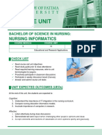 Nursing Informatics Course Module on Educational and Research Applications