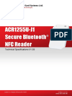 ACR1255U-J1 Secure Bluetooth NFC Reader: Technical Specifications V1.08