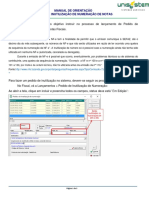 Como fazer pedido de inutilização de numeração de NF-e