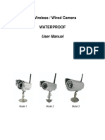 IP Wireless / Wired Camera Waterproof: User Manual