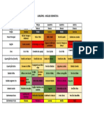 Cardápio semanal com análise cromática