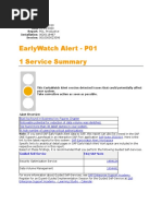 Earlywatch Alert - P01 1 Service Summary