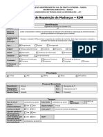 Formulário de Requisição de Mudanças - RDM