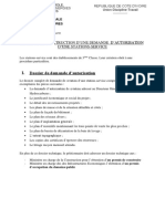 I. Dossier de Demande D'autorisation: Procedure D'Instruction D'Une Demande D'Autorisation D'Une Stations-Service
