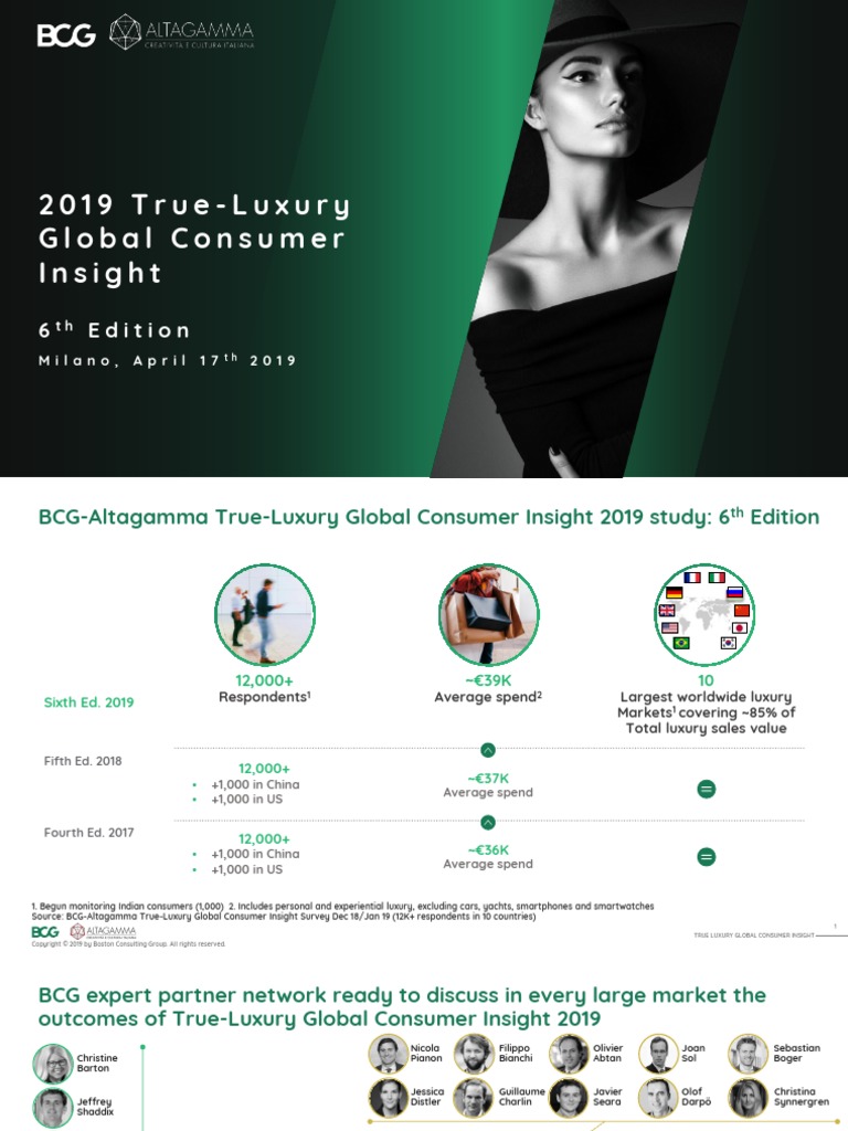 True-Luxury Global Consumer Insight 2019 - Plenary - VMedia, PDF, Luxury  Goods