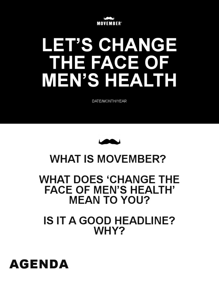 Let'S Change The Face of Men'S Health Date/Month/Year PDF Health