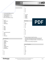 B1PLUS End of Year Test Answer Key Higher