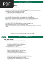 Module 5: Security Operations: Lesson 1: Systems Operations and Maintenance