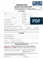 Temporary Staff Confidential Application Form: Personal Details