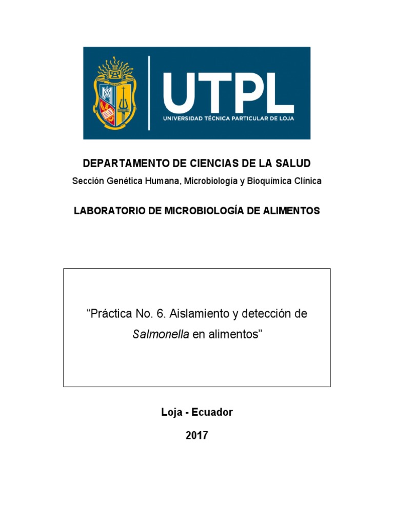 Detección de Salmonella en Alimentos | PDF | Salmonela | Microbiología