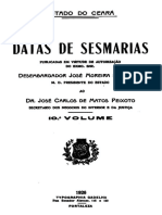 Datas de Sesmarias Do Ceará - Eusebio de Souza - Volume 10