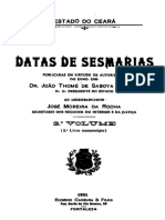 Datas de Sesmarias Do Ceará - Eusebio de Souza - Volume 2