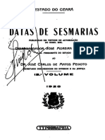 Datas de Sesmarias Do Ceará - Eusebio de Souza - Volume 12