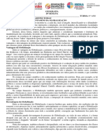 9º Ano - Atividade de Geografia 10 Semana - Impressa