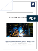 Certified Welding Inspector Preperatory Training For CWI and CSWIP-3.1