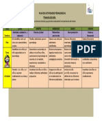 Plan de Actividades Pedagogicas