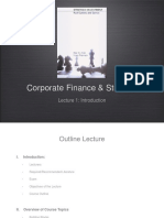 Corporate Finance & Strategy: Lecture 1: Introduction