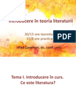 1. Introducere În Curs Teoria literaturii Vlad Caraman