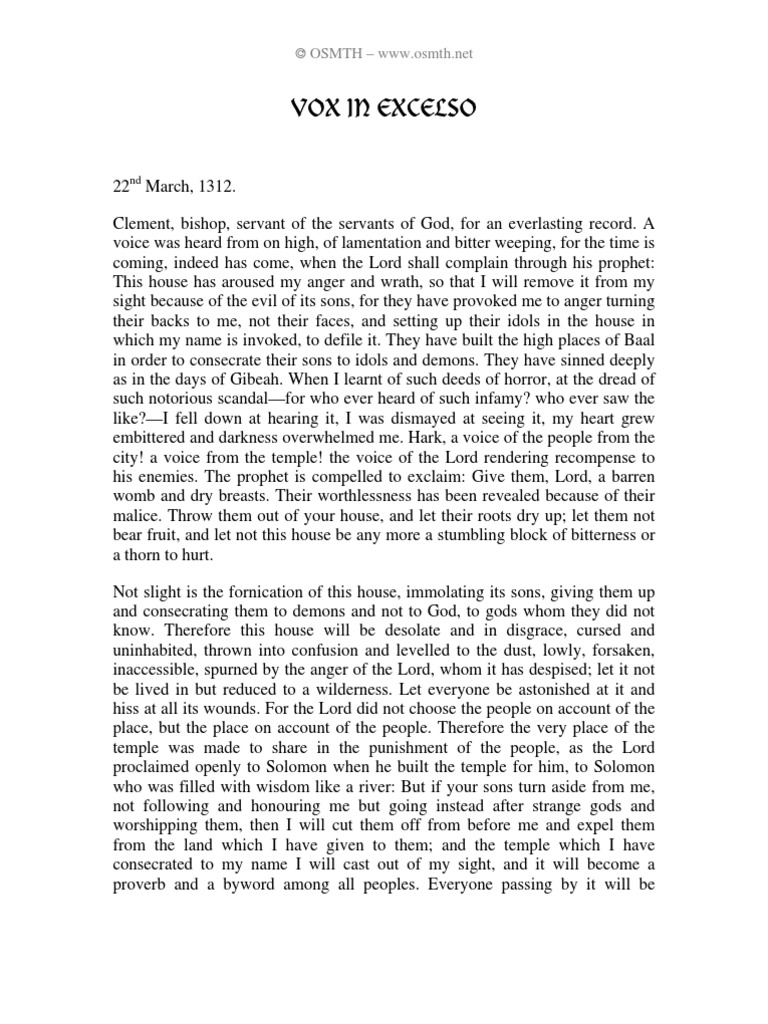 Vox in Excelso PDF Knights Templar Heresy