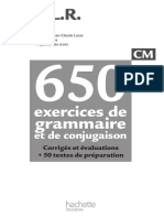 CLR - 500 Exercices de Grammaire Et de Conjugaison CM - Corrigés Et Évaluations