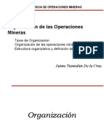 CAP. 7 ORGANIZACIÓN DE LAS OPERACIONES MINERAS