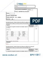 Primera Evaluación de Desempeño de Matematicas