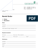 Order Form Orchestra Material Englisch New