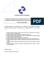 Sociedad Chilena de Infectología: Ecomendaciones para La Sospecha Diagnóstica y Manejo Del