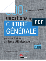 Hubert Tondeur - 300 Questions de Culture Générale Pour s'Entraîner Au Score IAE-Message 2016 _ Avec Grille Des Réponses (2015, Gualino Editeur) - Libgen.lc