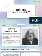Dmitri Mendeleev: JANUARY 12, 2022 Group 3