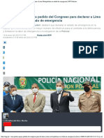 Avelino Guillén apoya pedido del Congreso para declarar a Lima Metropolitana en