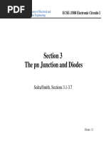 Section 3 The PN Junction and Diodes: Sedra/Smith, Sections 3.1-3.7